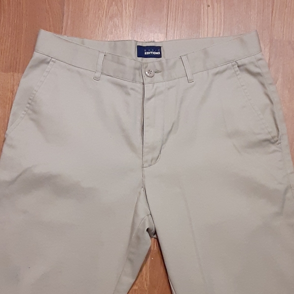 Basic Editions Men’s Khaki Pants – 32W, Light Tan - Picture 2 of 4